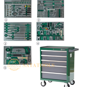 09951_Bộ dụng cụ kèm xe đẩy 1 bộ 176 cái SATA