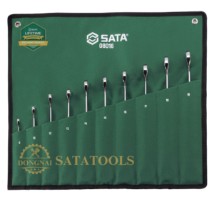 08016_Bộ cờ lê 2 đầu tay đòn X 1 bộ 10 cái SATA