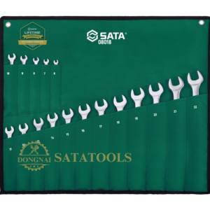 08018_Bộ cờ lê 2 đầu FP 1 bộ 17 cái  SATA