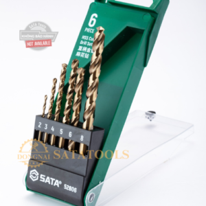 52806_ Bộ mũi khoan xoắn COBALT HSS bộ 6 cái SATA