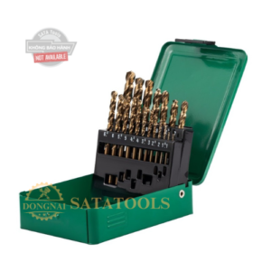 52819_ Bộ mũi khoan xoắn COBALT HSS bộ 19 cái SATA