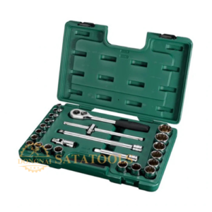 09060_Bộ đầu cờ lê 12 cạnh 1/2inch 1 bộ 24 cái SATA
