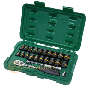 09138_Bộ đầu cờ lê 1/4-3/8inch 1 bộ 23 cái SATA